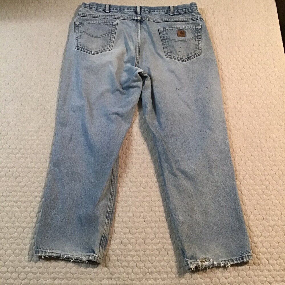 y2k Carhartt Distressed Jeans Men's 38x29 Relaxed Fit - B160 DST - Picture 7 of 7